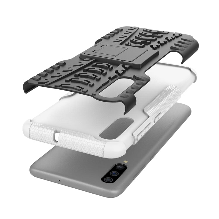 Shockproof  PC + TPU Tire Pattern Case for Galaxy A70, with Holder