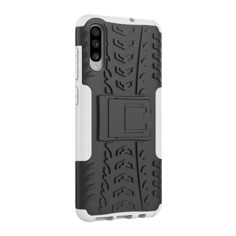 Shockproof  PC + TPU Tire Pattern Case for Galaxy A70, with Holder