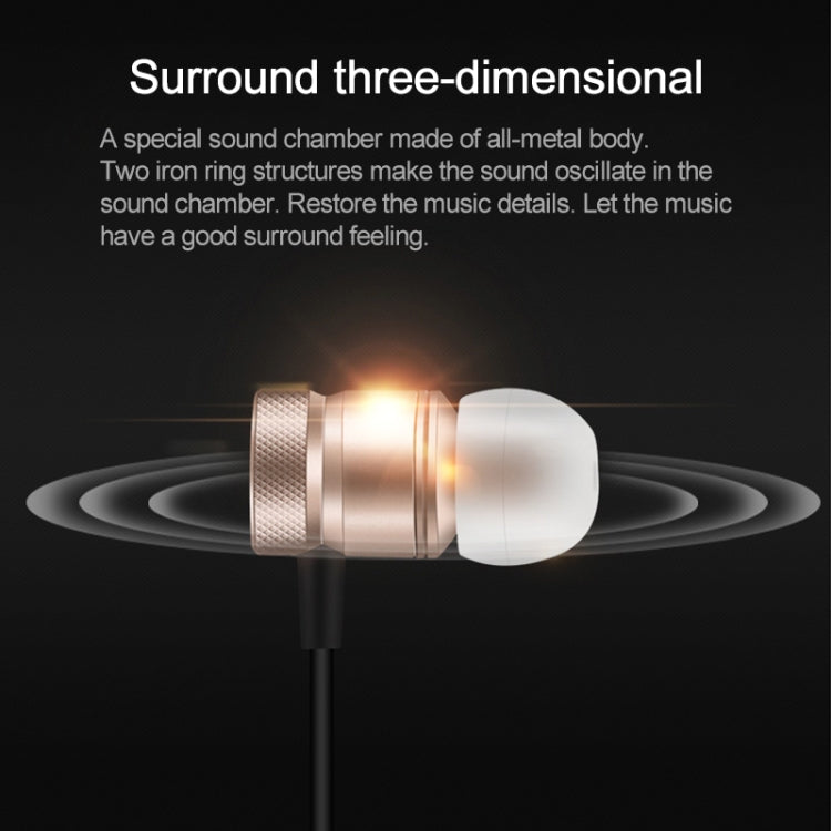 YX-022 1.2m Wired In Ear USB-C / Type-C Interface Metal Stereo Earphones with Mic