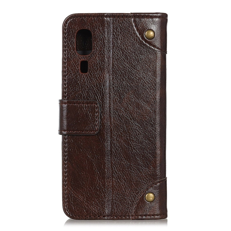 Copper Buckle Nappa Texture Horizontal Flip Leather Case for Galaxy A2 Core, with Holder & Card Slots & Wallet