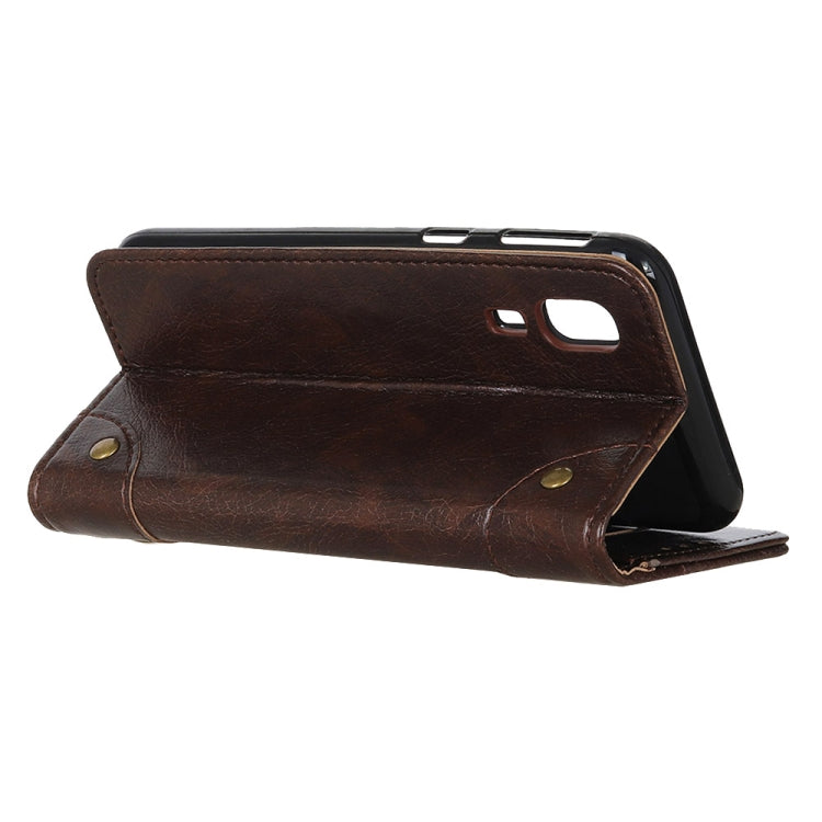 Copper Buckle Nappa Texture Horizontal Flip Leather Case for Galaxy A2 Core, with Holder & Card Slots & Wallet