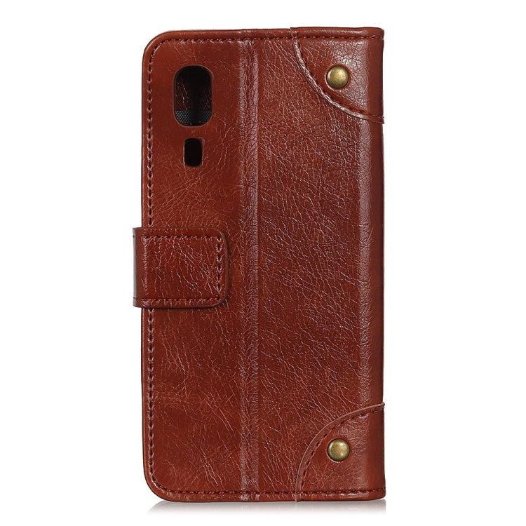 Copper Buckle Nappa Texture Horizontal Flip Leather Case for Galaxy A2 Core, with Holder & Card Slots & Wallet