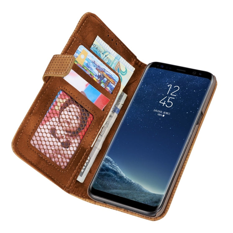 Mesh Breathable Horizontal Flip Leather Case for Galaxy S10, with Card Slot & Holder & Wallet & Photo Frame