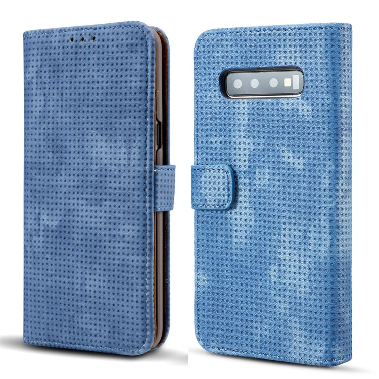 Mesh Breathable Horizontal Flip Leather Case for Galaxy S10, with Card Slot & Holder & Wallet & Photo Frame