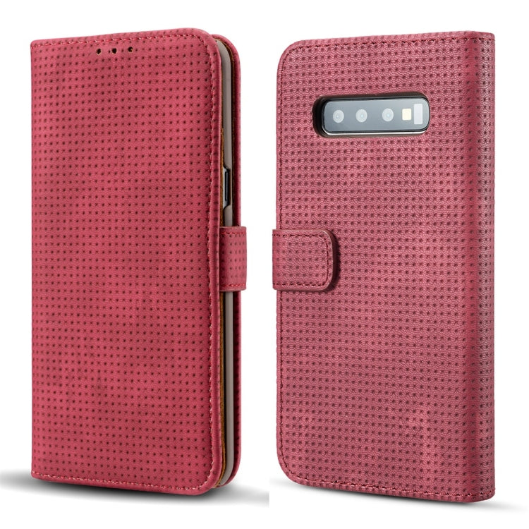 Mesh Breathable Horizontal Flip Leather Case for Galaxy S10, with Card Slot & Holder & Wallet & Photo Frame