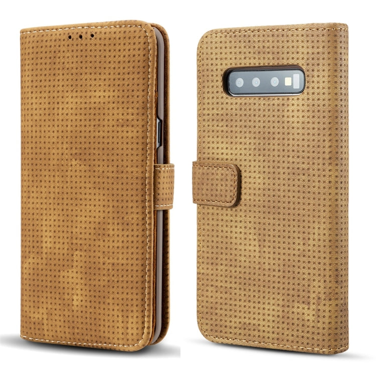 Mesh Breathable Horizontal Flip Leather Case for Galaxy S10, with Card Slot & Holder & Wallet & Photo Frame