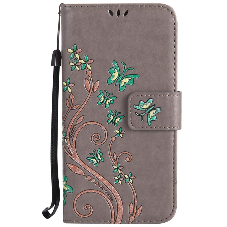 For Galaxy S8 Pressed Flowers Butterfly Pattern Horizontal Flip Leather Case with Holder & Card Slots & Wallet & Lanyard