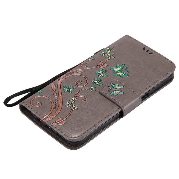 For Galaxy S8 Pressed Flowers Butterfly Pattern Horizontal Flip Leather Case with Holder & Card Slots & Wallet & Lanyard