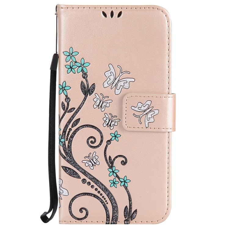 For Galaxy S8 Pressed Flowers Butterfly Pattern Horizontal Flip Leather Case with Holder & Card Slots & Wallet & Lanyard