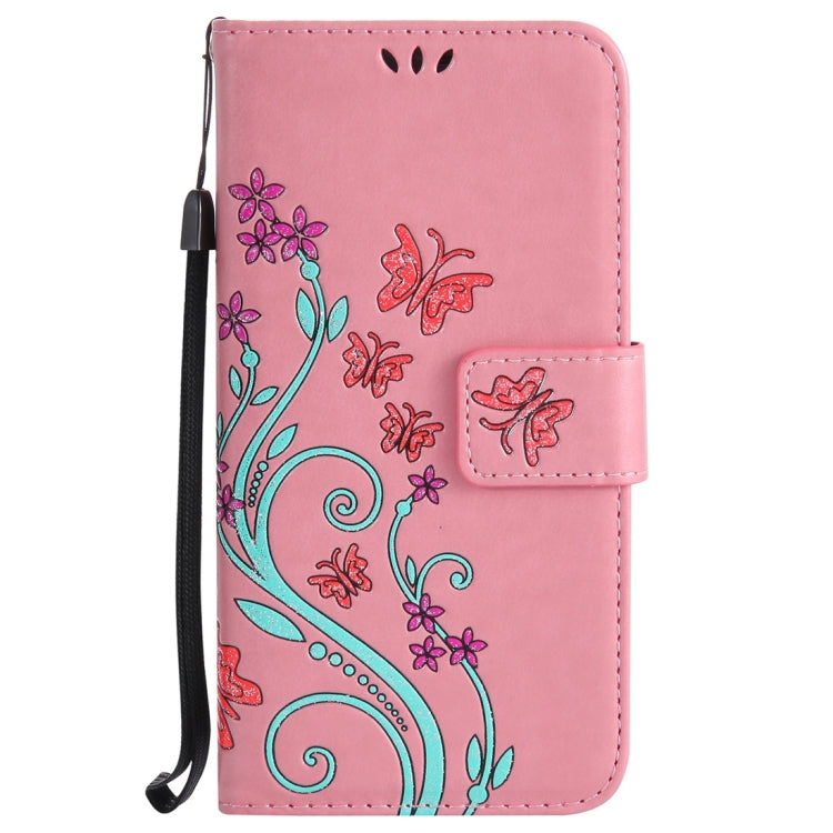 For Galaxy S8 Pressed Flowers Butterfly Pattern Horizontal Flip Leather Case with Holder & Card Slots & Wallet & Lanyard