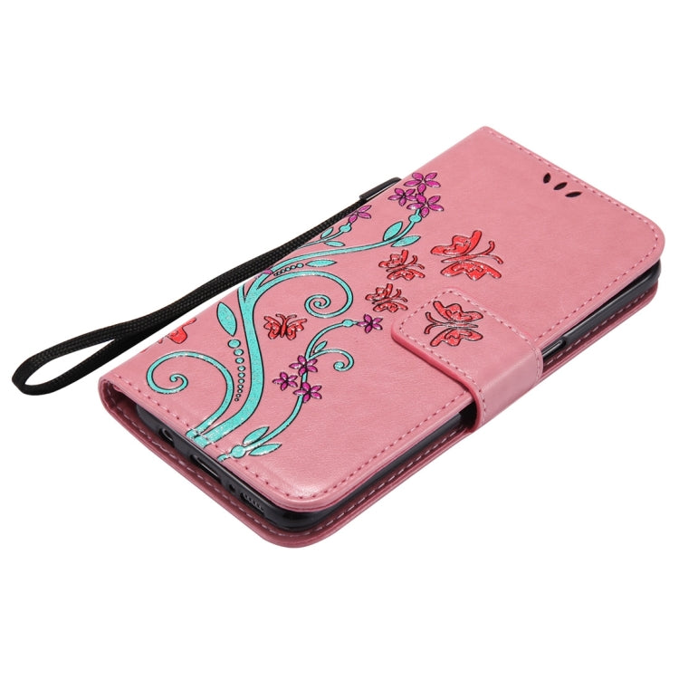For Galaxy S8 Pressed Flowers Butterfly Pattern Horizontal Flip Leather Case with Holder & Card Slots & Wallet & Lanyard