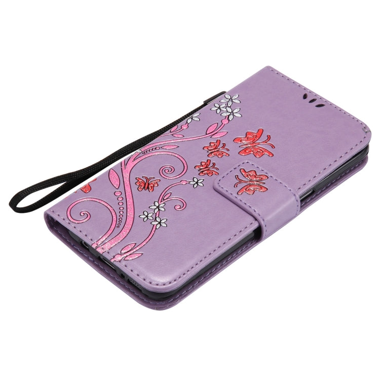 For Galaxy S8 Pressed Flowers Butterfly Pattern Horizontal Flip Leather Case with Holder & Card Slots & Wallet & Lanyard