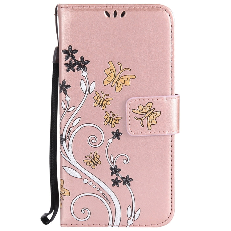 For Galaxy S8 Pressed Flowers Butterfly Pattern Horizontal Flip Leather Case with Holder & Card Slots & Wallet & Lanyard