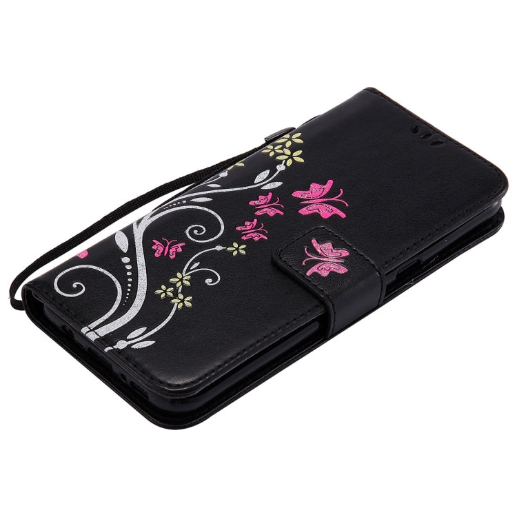 For Galaxy S8+ / G9550 Pressed Flowers Butterfly Pattern Horizontal Flip Leather Case with Holder & Card Slots & Wallet & Lanyard