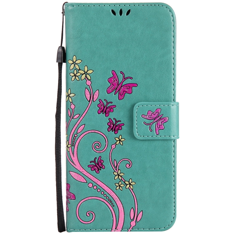 For Galaxy S8+ / G9550 Pressed Flowers Butterfly Pattern Horizontal Flip Leather Case with Holder & Card Slots & Wallet & Lanyard
