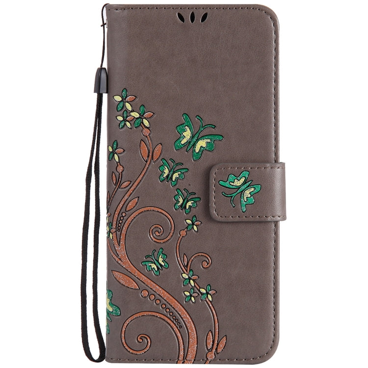 For Galaxy S8+ / G9550 Pressed Flowers Butterfly Pattern Horizontal Flip Leather Case with Holder & Card Slots & Wallet & Lanyard