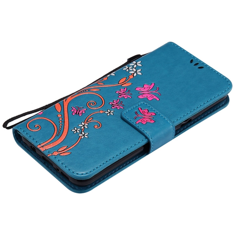 For Galaxy S8+ / G9550 Pressed Flowers Butterfly Pattern Horizontal Flip Leather Case with Holder & Card Slots & Wallet & Lanyard