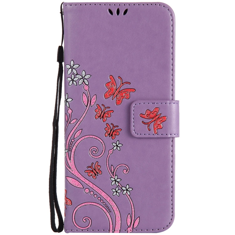 For Galaxy S8+ / G9550 Pressed Flowers Butterfly Pattern Horizontal Flip Leather Case with Holder & Card Slots & Wallet & Lanyard
