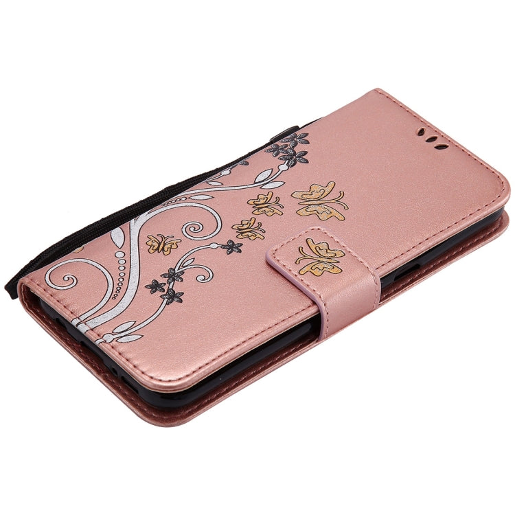 For Galaxy S8+ / G9550 Pressed Flowers Butterfly Pattern Horizontal Flip Leather Case with Holder & Card Slots & Wallet & Lanyard