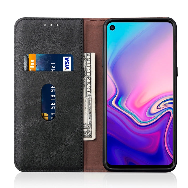Casual Style Retro Crazy Horse Texture Horizontal Flip Leather Case for Galaxy A8s, with Card Slots & Holder & Wallet