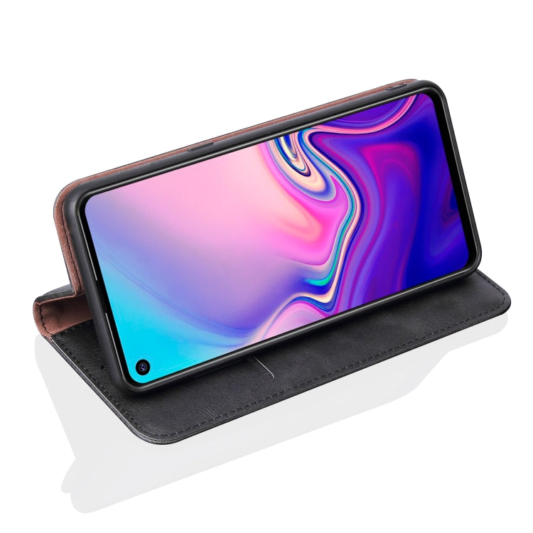 Casual Style Retro Crazy Horse Texture Horizontal Flip Leather Case for Galaxy A8s, with Card Slots & Holder & Wallet