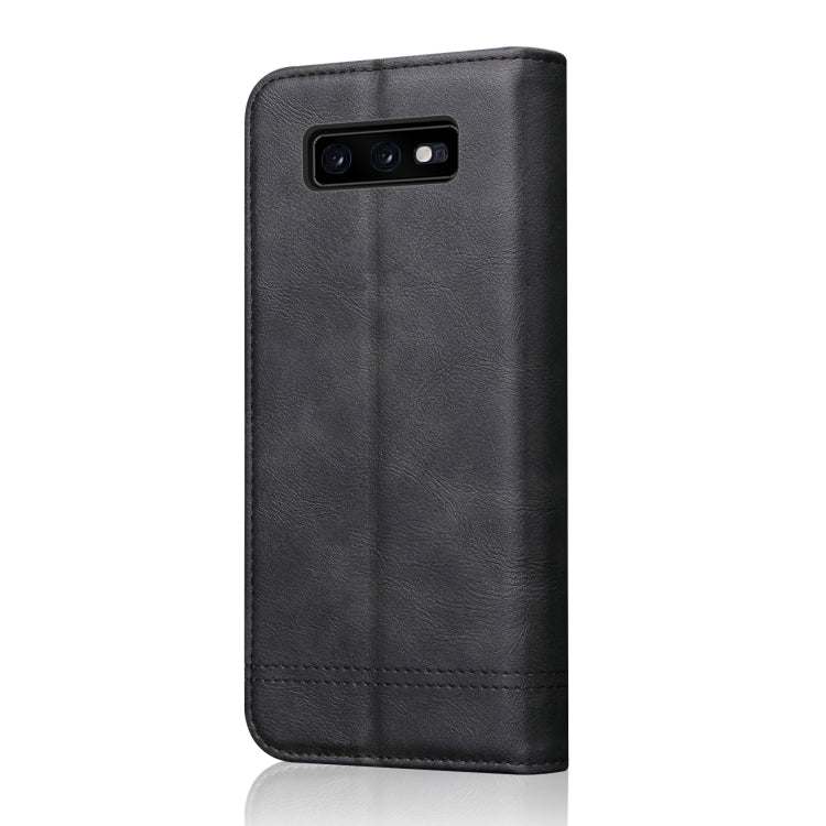 Casual Style Retro Crazy Horse Texture Horizontal Flip Leather Case for Galaxy S10e, with Card Slots & Holder & Wallet