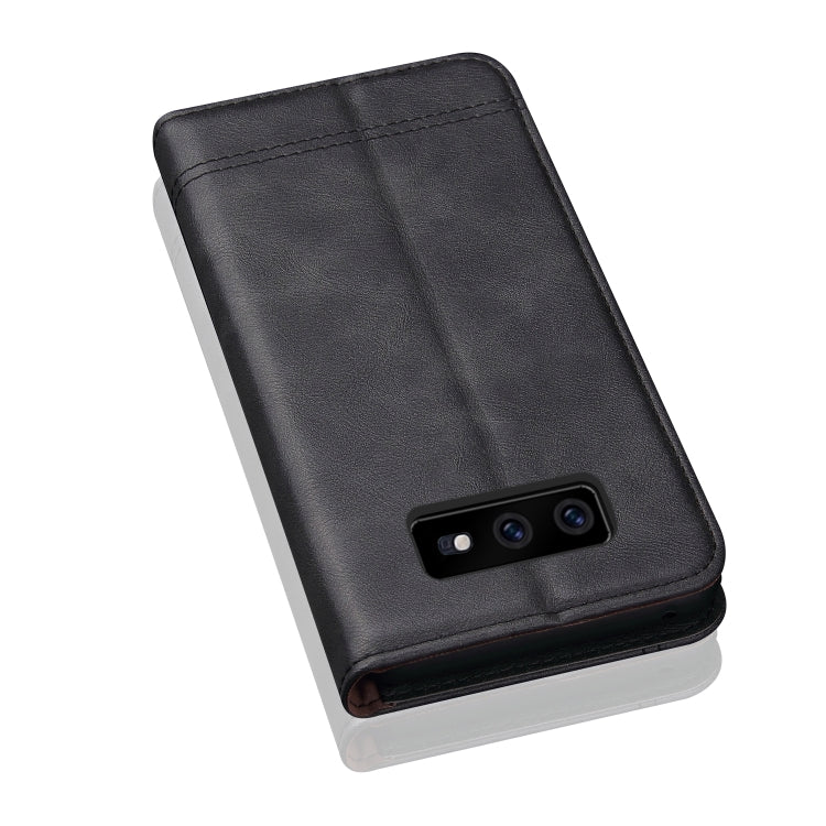 Casual Style Retro Crazy Horse Texture Horizontal Flip Leather Case for Galaxy S10e, with Card Slots & Holder & Wallet