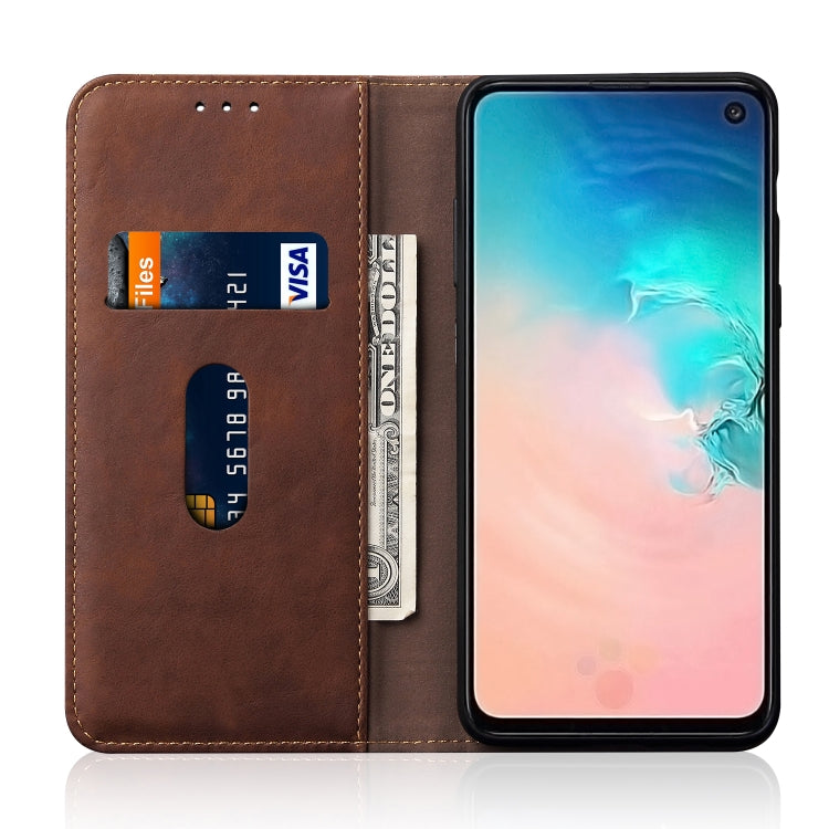 Casual Style Retro Crazy Horse Texture Horizontal Flip Leather Case for Galaxy S10e, with Card Slots & Holder & Wallet