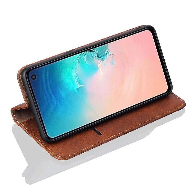 Casual Style Retro Crazy Horse Texture Horizontal Flip Leather Case for Galaxy S10e, with Card Slots & Holder & Wallet