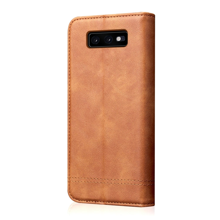 Casual Style Retro Crazy Horse Texture Horizontal Flip Leather Case for Galaxy S10e, with Card Slots & Holder & Wallet