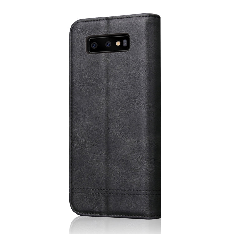Casual Style Retro Crazy Horse Texture Horizontal Flip Leather Case for Galaxy S10, with Card Slots & Holder & Wallet