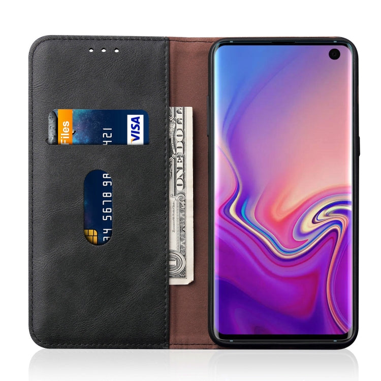 Casual Style Retro Crazy Horse Texture Horizontal Flip Leather Case for Galaxy S10, with Card Slots & Holder & Wallet