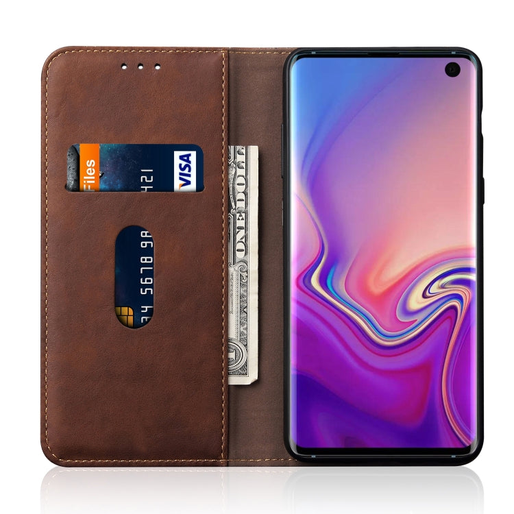 Casual Style Retro Crazy Horse Texture Horizontal Flip Leather Case for Galaxy S10, with Card Slots & Holder & Wallet