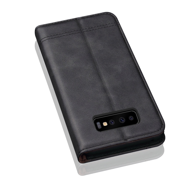 Casual Style Retro Crazy Horse Texture Horizontal Flip Leather Case for Galaxy S10+, with Card Slots & Holder & Wallet