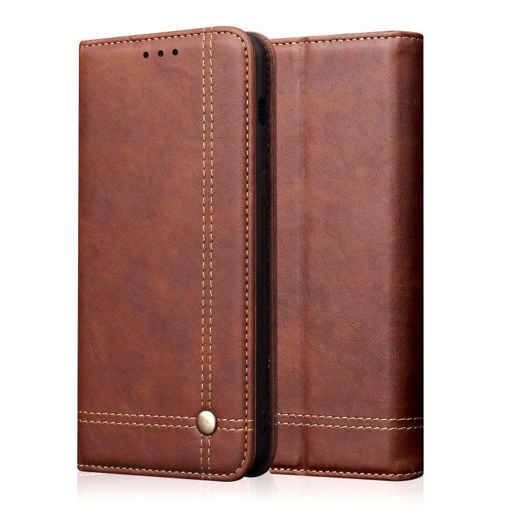 Casual Style Retro Crazy Horse Texture Horizontal Flip Leather Case for Galaxy S10+, with Card Slots & Holder & Wallet