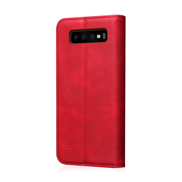 Casual Style Retro Crazy Horse Texture Horizontal Flip Leather Case for Galaxy S10+, with Card Slots & Holder & Wallet