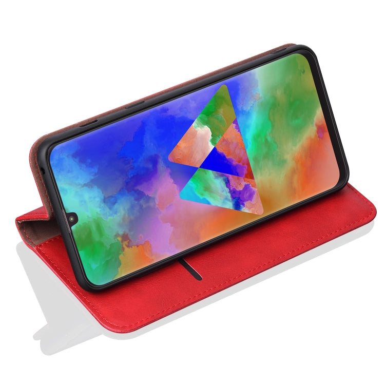 Casual Style Retro Crazy Horse Texture Horizontal Flip Leather Case for Galaxy M30, with Card Slots & Holder & Wallet