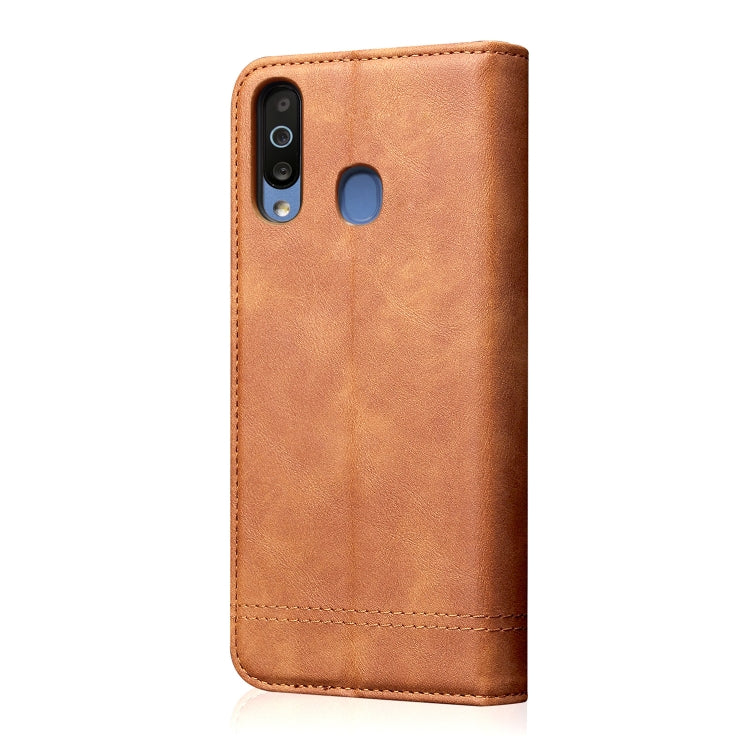 Casual Style Retro Crazy Horse Texture Horizontal Flip Leather Case for Galaxy M30, with Card Slots & Holder & Wallet