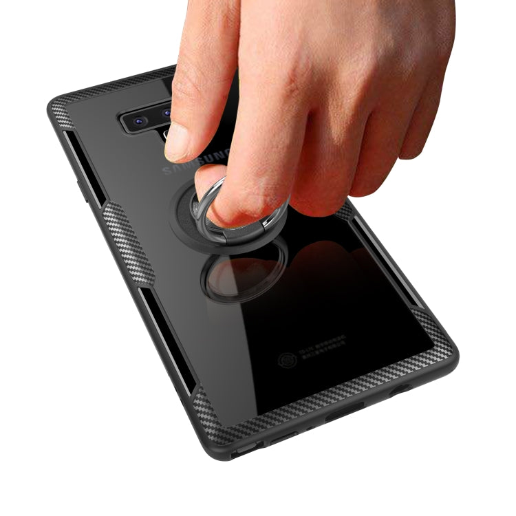 Scratchproof TPU + Acrylic Ring Bracket Protective Case for Galaxy Note 9