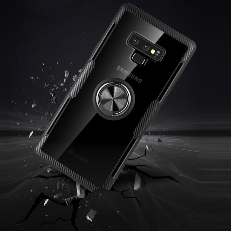 Scratchproof TPU + Acrylic Ring Bracket Protective Case for Galaxy Note 9