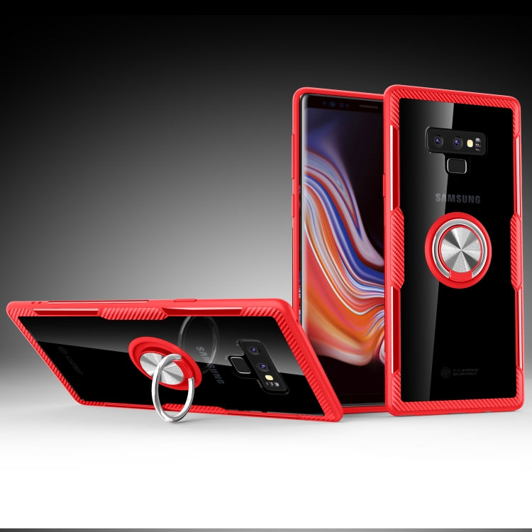 Scratchproof TPU + Acrylic Ring Bracket Protective Case for Galaxy Note 9