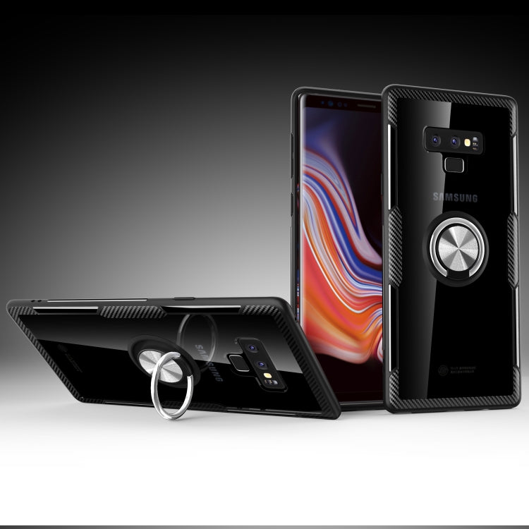 Scratchproof TPU + Acrylic Ring Bracket Protective Case for Galaxy Note 9