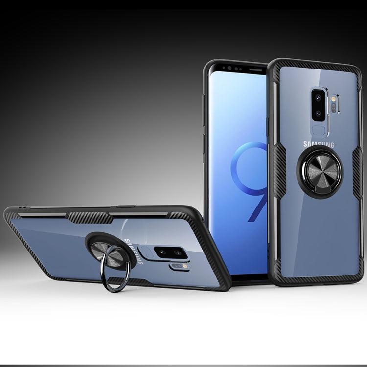 Scratchproof TPU + Acrylic Ring Bracket Protective Case for Galaxy S9 Plus