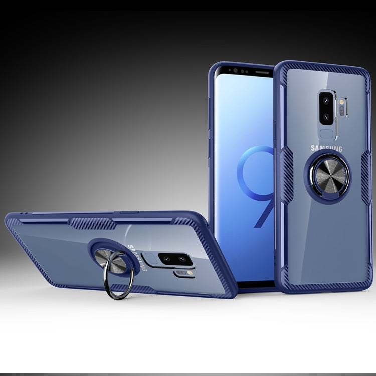 Scratchproof TPU + Acrylic Ring Bracket Protective Case for Galaxy S9 Plus
