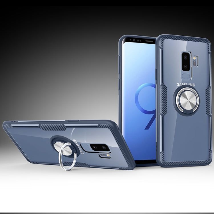 Scratchproof TPU + Acrylic Ring Bracket Protective Case for Galaxy S9 Plus
