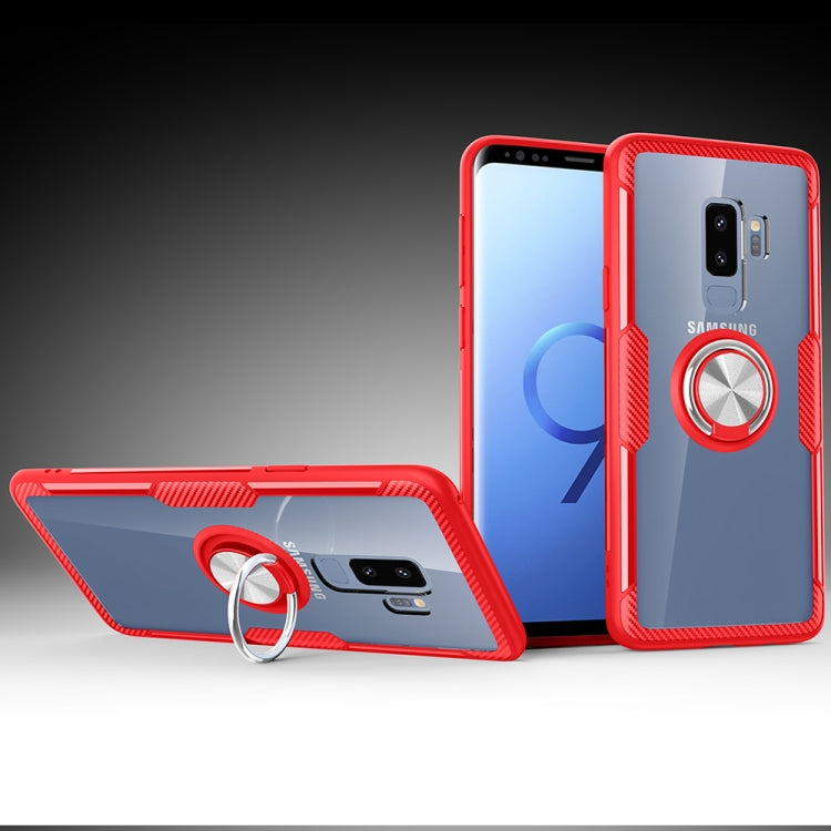 Scratchproof TPU + Acrylic Ring Bracket Protective Case for Galaxy S9 Plus