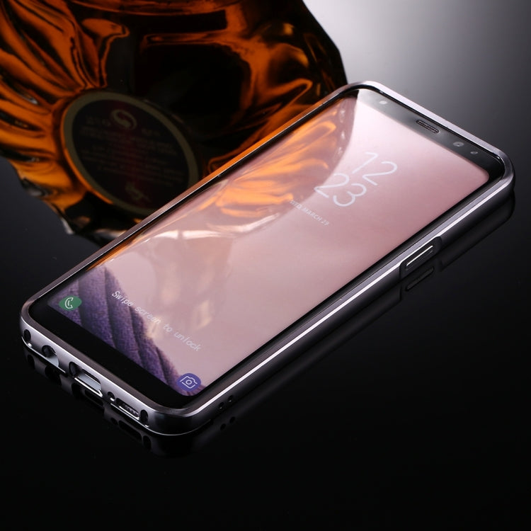 For Galaxy S8 + / G955 Mirror Push Pull Back Shell Cover + Electroplating Bumper Frame Protective Combination Case