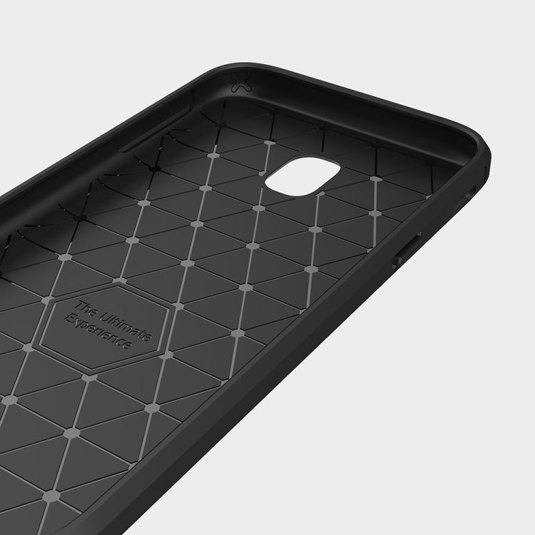 For Galaxy J330 / J3 Pro (EU Version) Brushed Texture Carbon Fiber Shockproof TPU Rugged Armor Protective Case