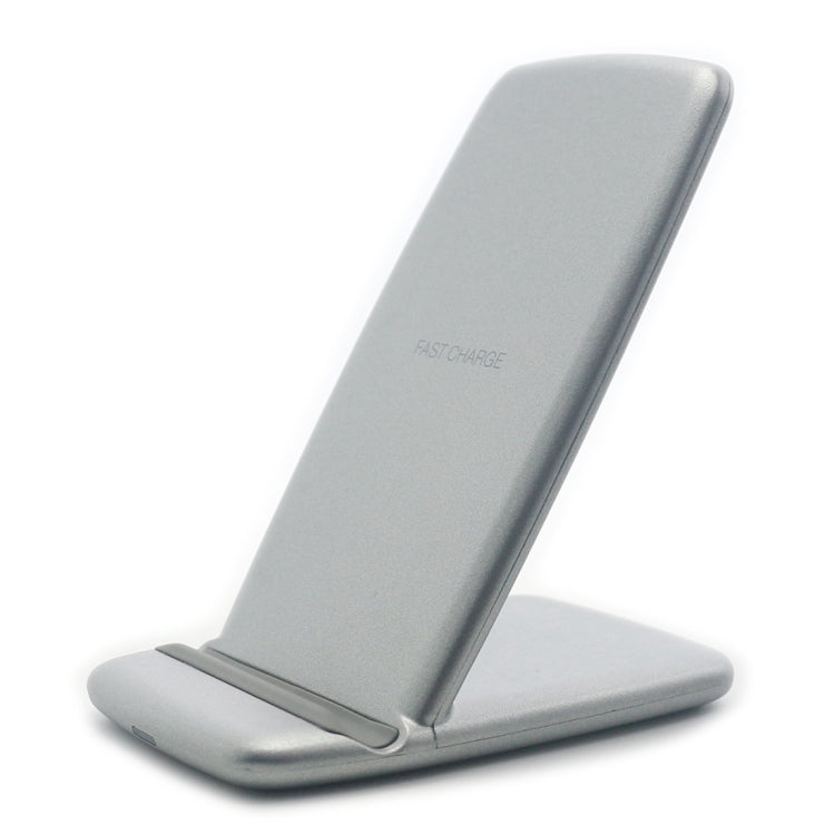 Q720 Output 5V 2A Qi Standard Vertical Fast Wireless Charger, Used in Support QI Sandard Phones, For iPhone, Galaxy, Huawei, Xiaomi, LG, HTC and Other Smart Phones(Silver)