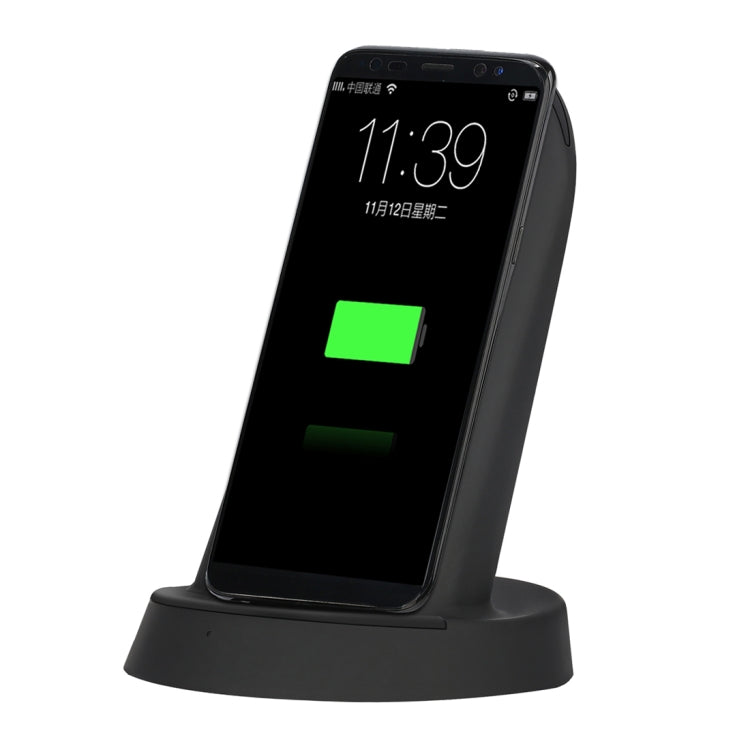 Q760 Output 5V 2A Qi Standard Vertical Fast Wireless Charger, Used in Support QI Sandard Phones, For iPhone, Galaxy, Huawei, Xiaomi, LG, HTC and Other Smart Phones